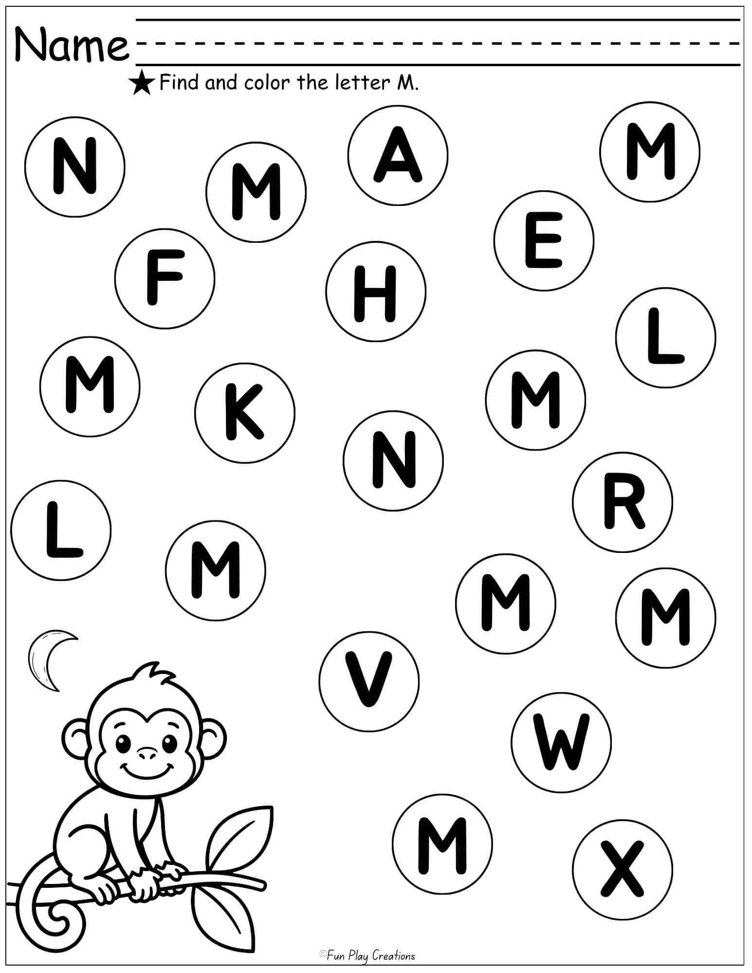 Free Letter M Worksheets